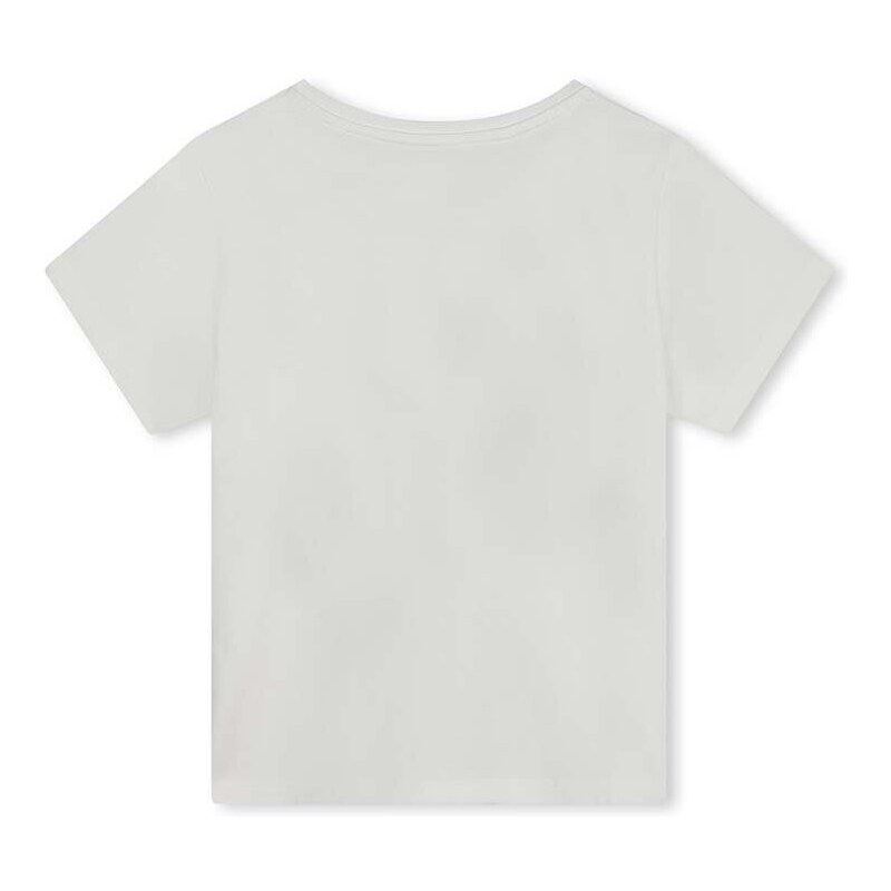 Detské bavlnené tričko Michael Kors biela farba