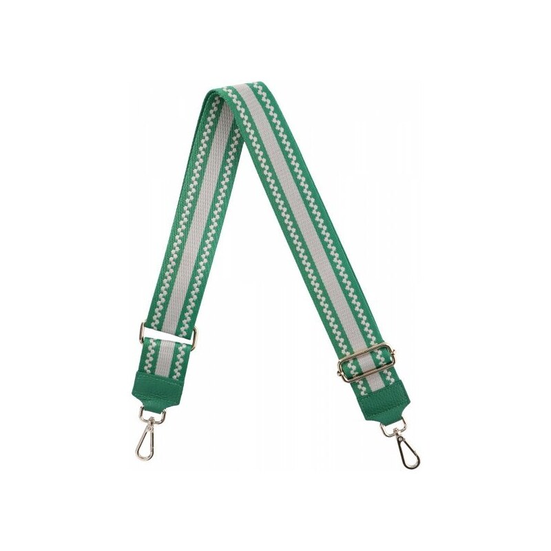 Hernan Modny Pasek Do Torebki Stripes Mix P0010 Smocza Zieleń/Beżowy 49078717