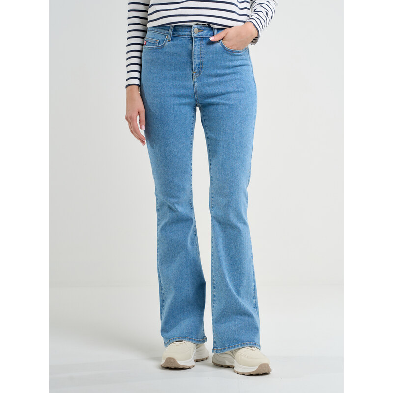 Big Star Veľké hviezdne dámske rozšírené nohavice Denim 190062 Denim 50638765