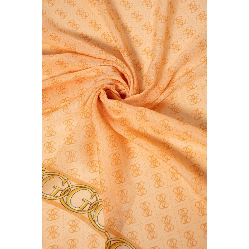 Šatka Guess NOELLE dámska, oranžová farba, vzorovaná, AW5113 POL03