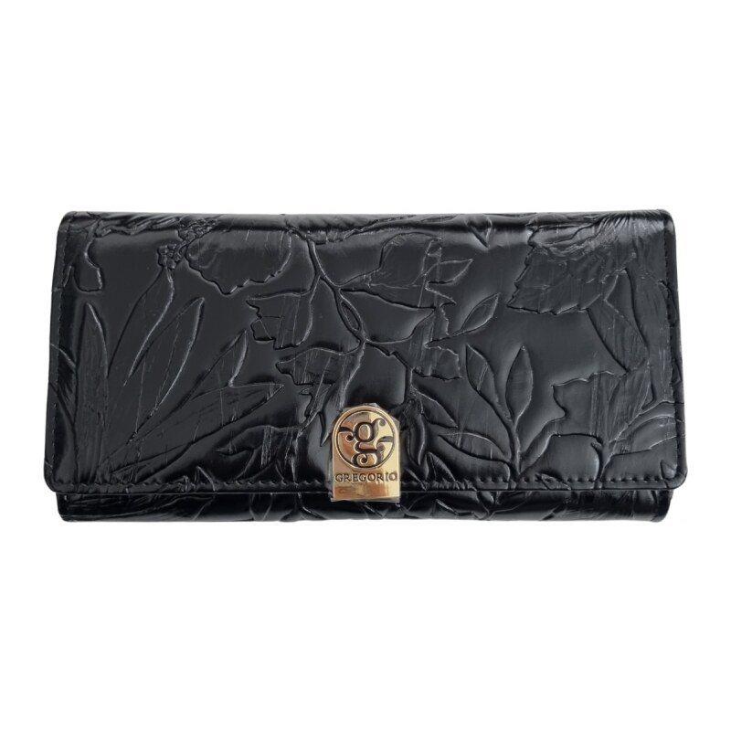 Katrins Fashion Kožená čierna peňaženka Gregorio 49084073