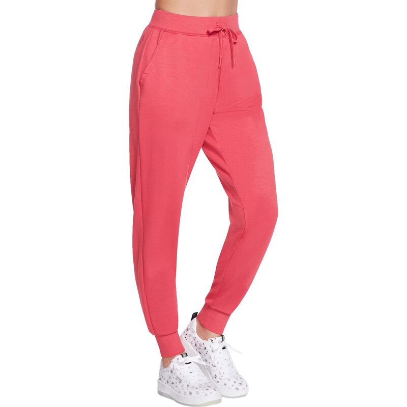 Svetločervené dámske tepláky Skechers Skechluxe Restful Jogger Pant 49086538
