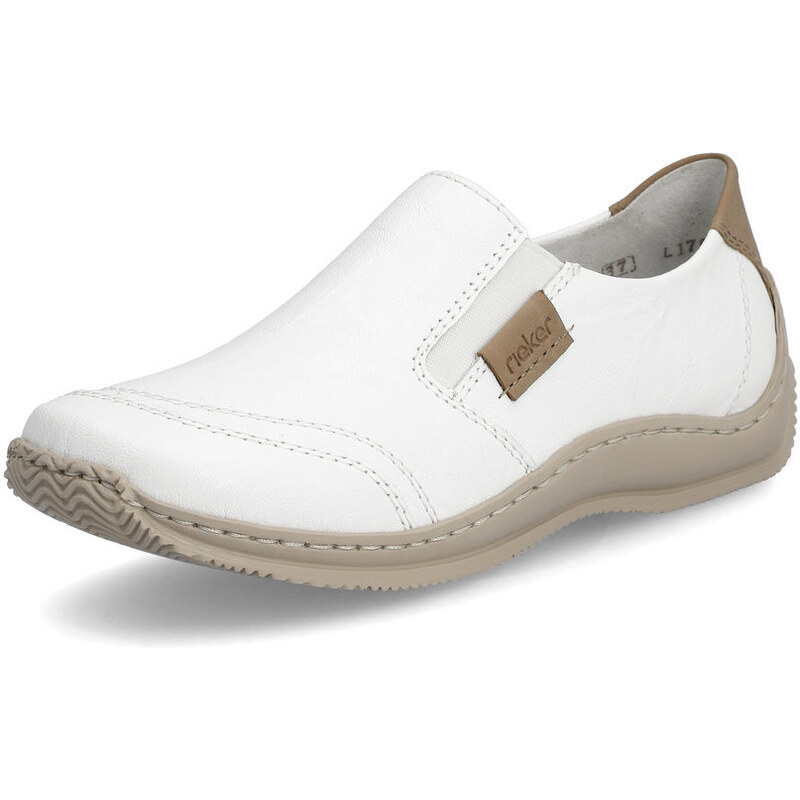 Dámske mokasíny Rieker L1755-80 biele 51275925