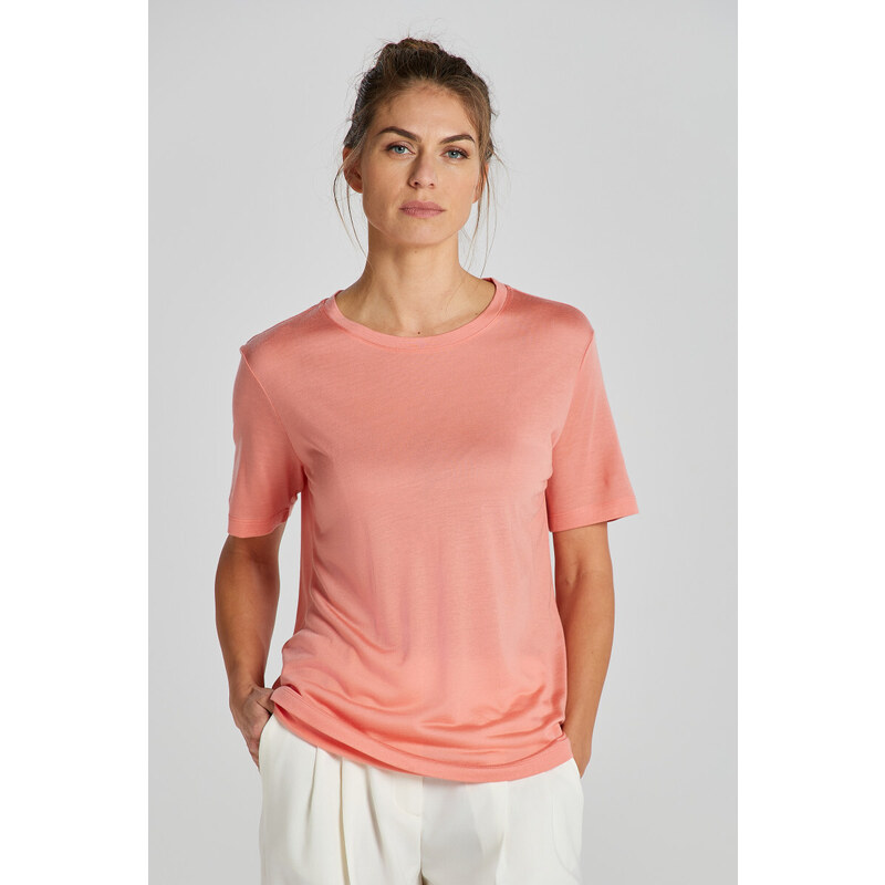 TRIČKO GANT REL DRAPED SS T-SHIRT PEACHY PINK 49096518