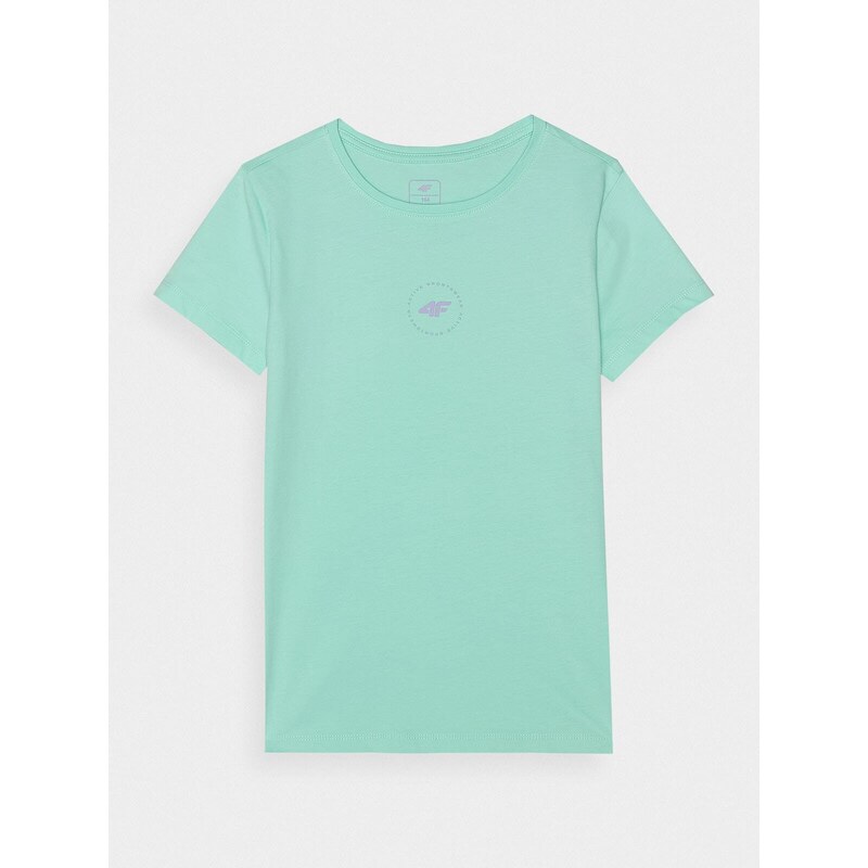 4F Dievčenské tričko z organickej bavlny - mäta