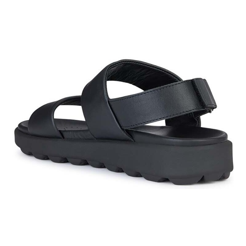 Kožené sandále Geox U SPHERICA EC6 pánske, čierna farba, U45GWC 00085 C9999