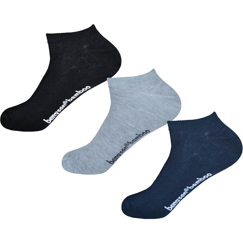 3PACK ponožky Benysøn nízke bambusové viacfarebné (BENY-5003) 68218480