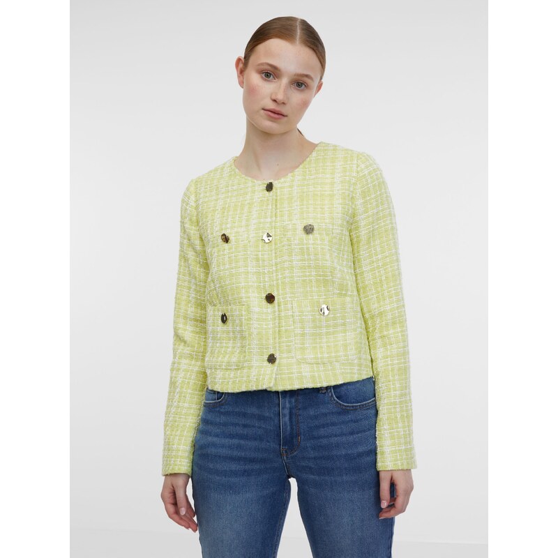Svetlo zelené dámske tvídové sako ORSAY 50586314