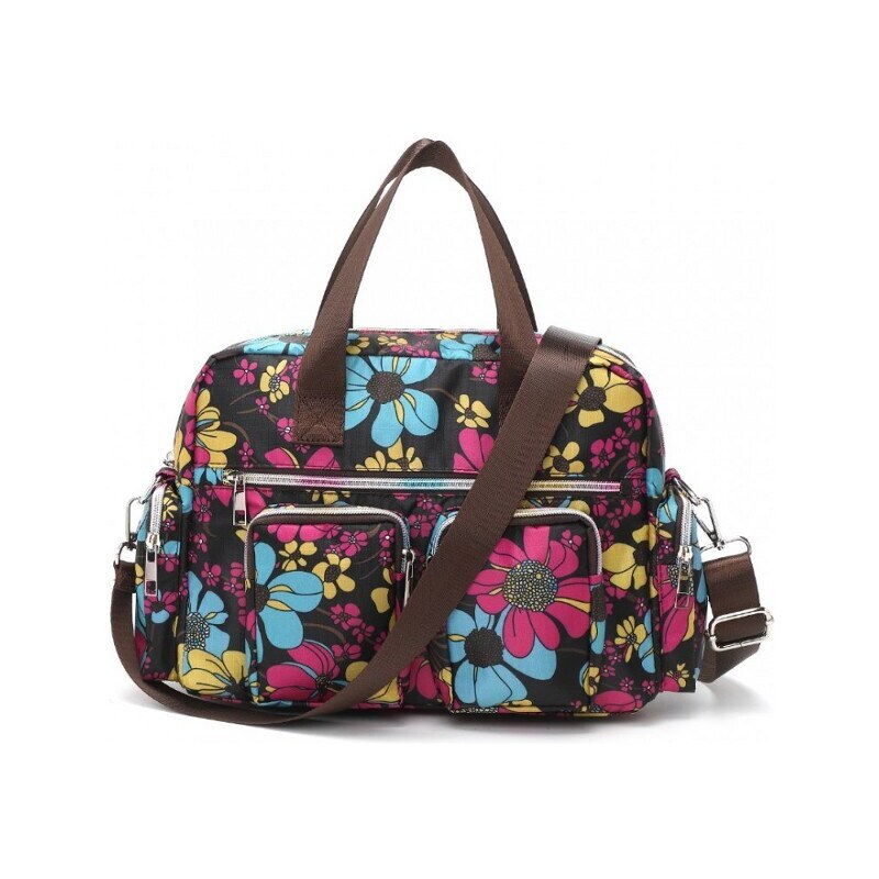 Konofactory Ružová príručná taška do lietadla Flowers - veľ. M 49113526