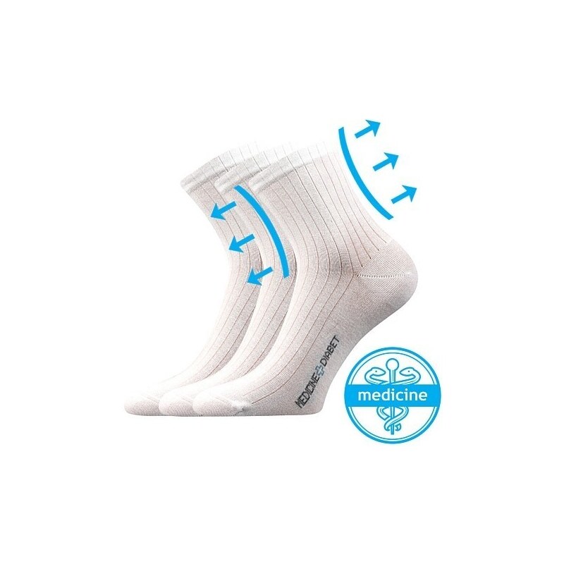 DEMEDIK klasické retiazkované ponožky Lonka Biela 35-38 3 páry 52601268