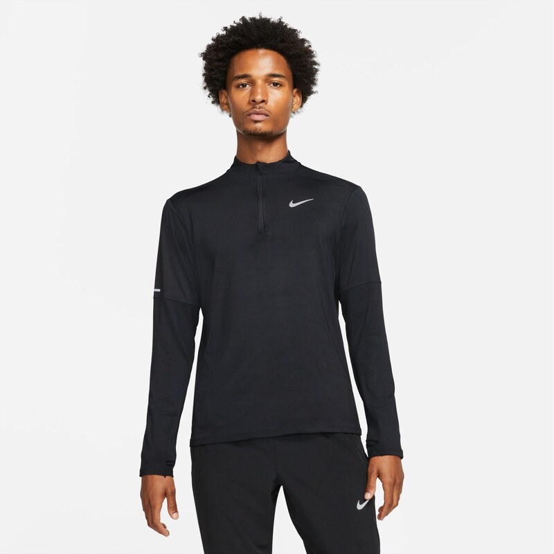 Nike Element Mens Dri-FIT 1/2-Zip Running Top BLACK/REFLECTIVE SILV 49128577