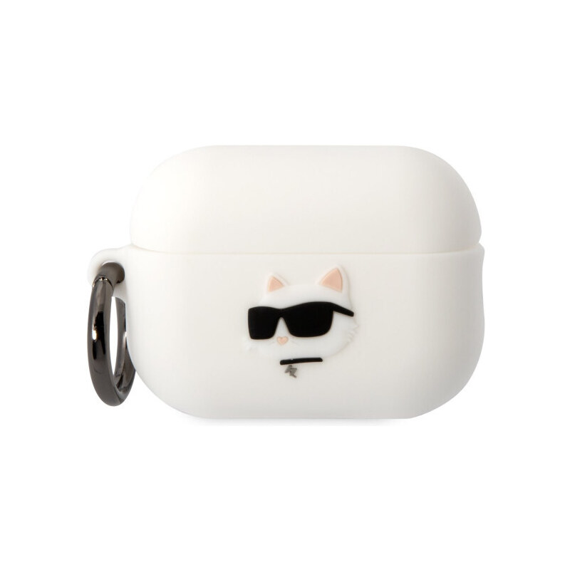 Karl Lagerfeld 3D Logo NFT Choupette Head Silikónové Puzdro pre Airpods Pro 2 biela KLAP2RUNCHH