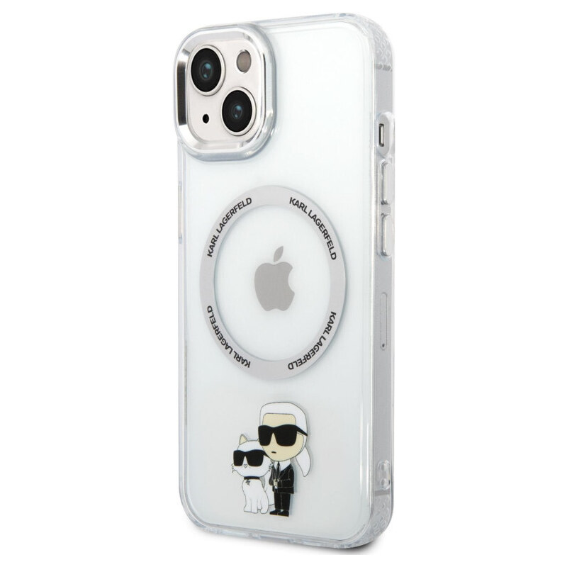 Karl Lagerfeld IML Karl and Choupette NFT MagSafe Case for iPhone 14 Plus transparent KLHMP14MHNKCIT