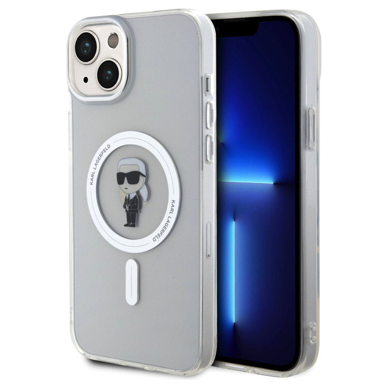 Karl Lagerfeld IML Ikonik MagSafe Case for iPhone 15 Plus transparent KLHMP15MHFCKNOT