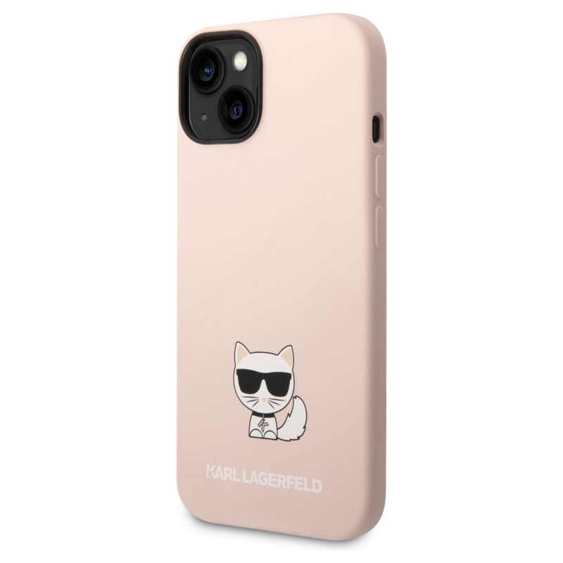 Karl Lagerfeld Liquid Silicone Choupette Case for iPhone 14 Plus pink KLHCP14MSLCTPI