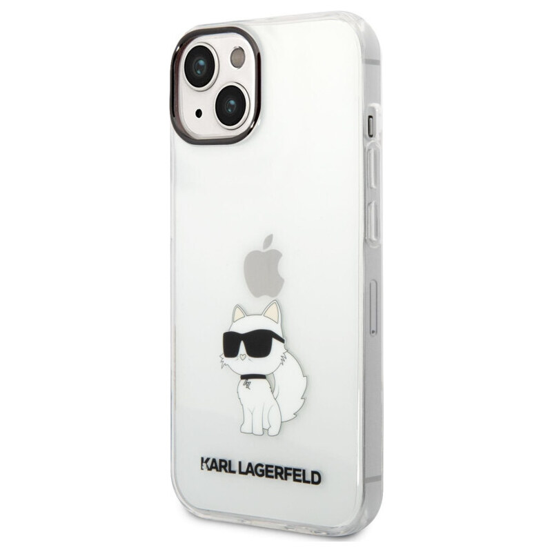 Karl Lagerfeld IML Choupette NFT Zadný Kryt pre iPhone 14 Plus transparentná KLHCP14MHNCHTCT