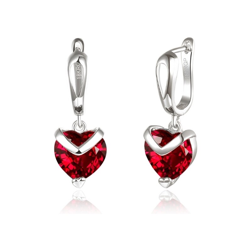 SWAROVSKI Elements Swarovski e. náušnice Live for Love, červené srdce 49134940