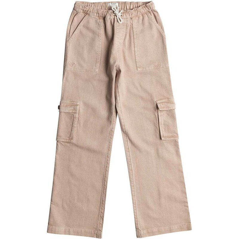 Detské nohavice Roxy PRECIOUS RG béžová farba, jednofarebné