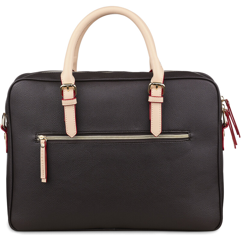 Dámska taška na notebook Bugatti Vellla - tmavo hnedá 49169286