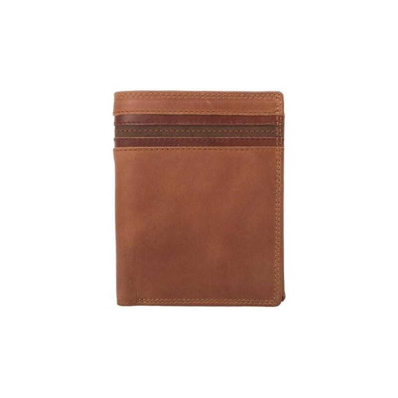 Pánska Kožená Peňaženka Impex Dvojité prešívanie ochrana RFID 9,5x13 49159124