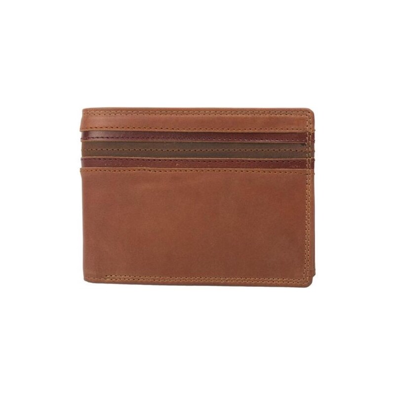 Pánska Kožená Peňaženka Impex Dvojité prešívanie ochrana RFID 10x12,5 49159126