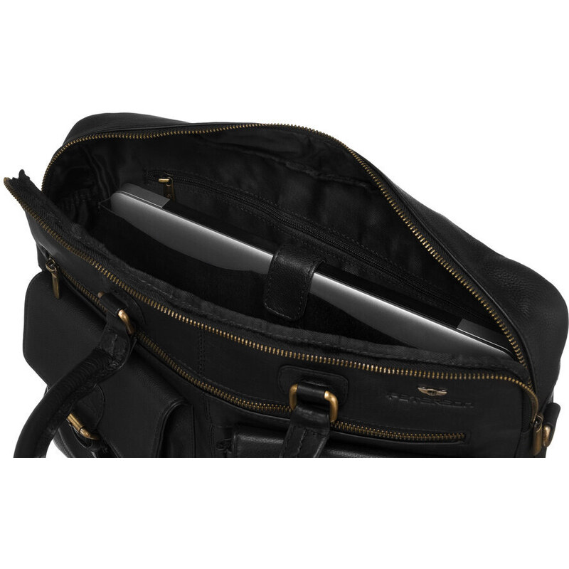 Kožená taška na notebook 15" — Peterson LAP-15602-NDM