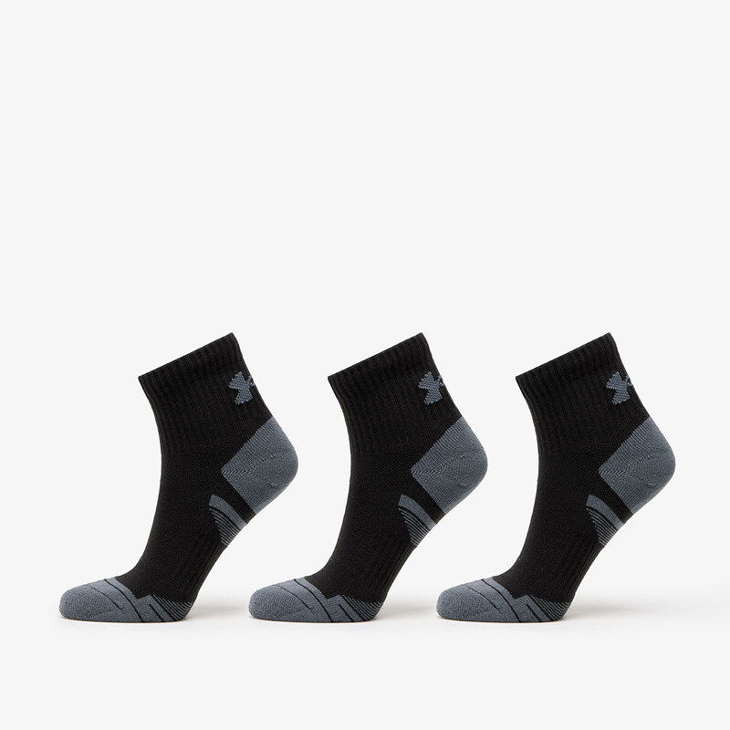 Ponožky Under Armour Performance Cotton 3-Pack QTR Socks Black M 49173861