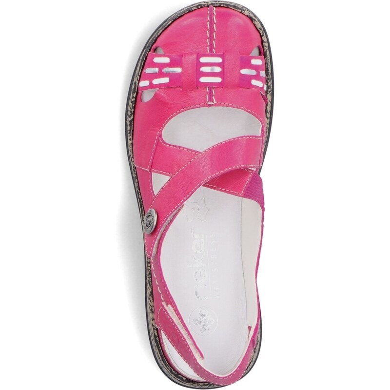 Dámske sandále RIEKER 46377-31 ružová S4