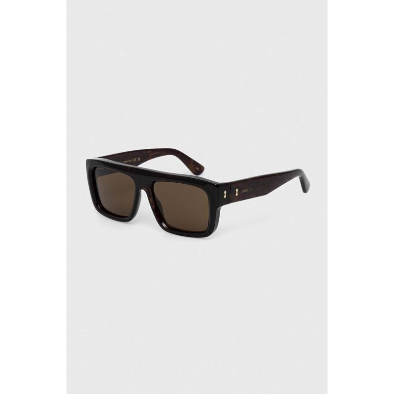 Slnečné okuliare Gucci pánske, hnedá farba, GG1461S