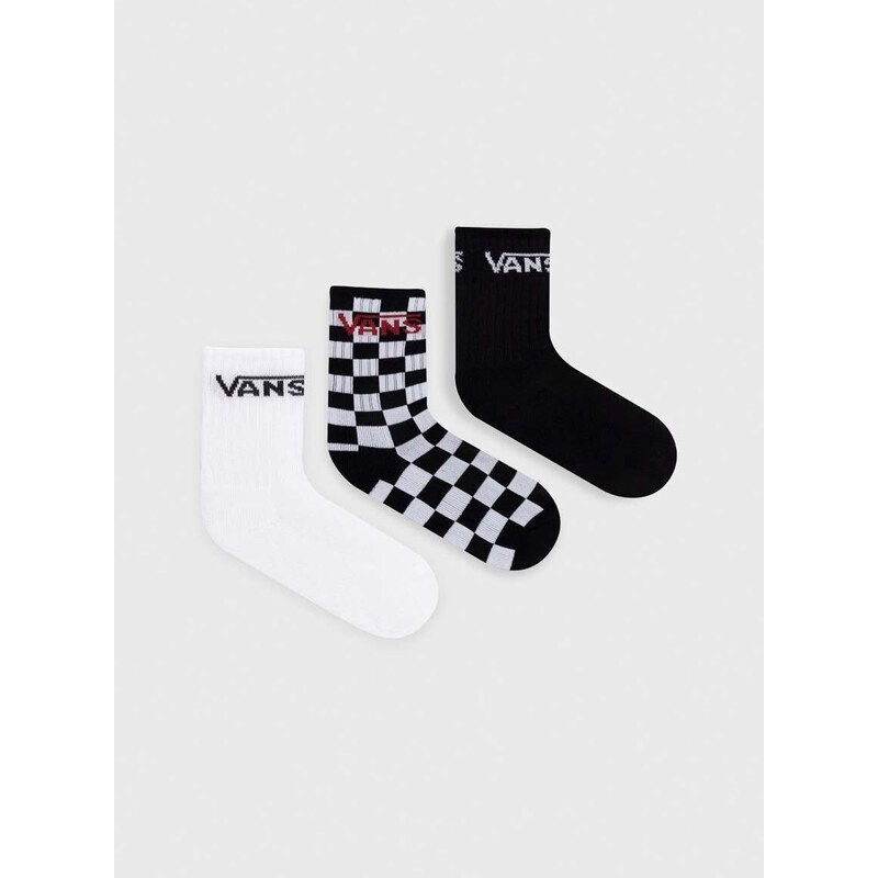Detské ponožky Vans CLASSIC VANS CREW SOCK 3-pak čierna farba