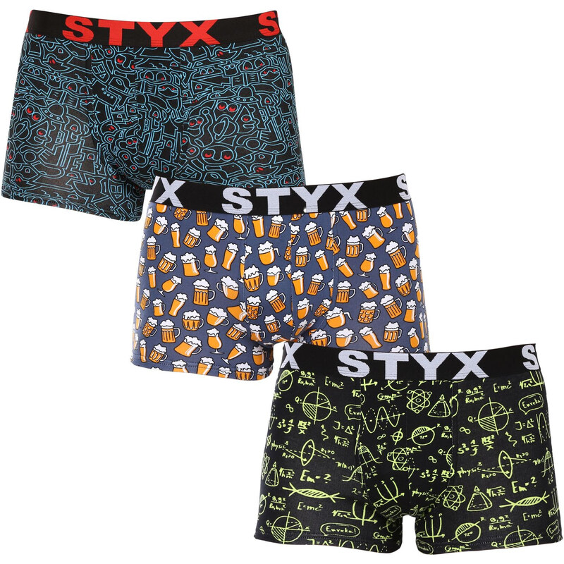 3PACK pánske boxerky Styx art športová guma viacfarebné (3G12672/2) 49179082