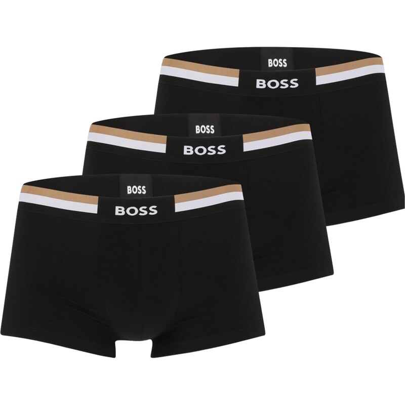 BOSS Boxerky Motion piesková / čierna / biela 50054520