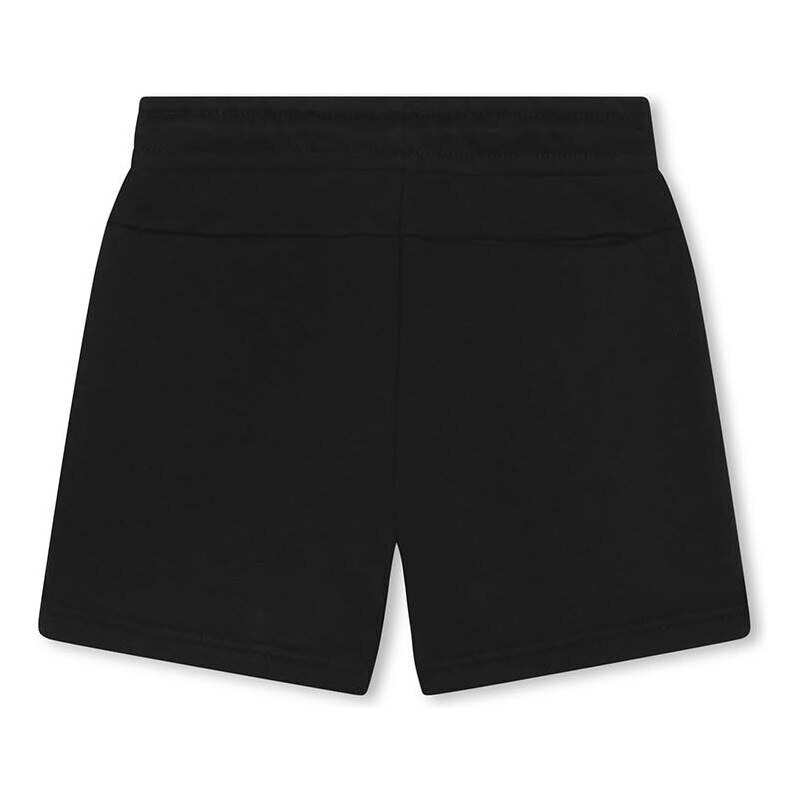 Detské krátke nohavice Karl Lagerfeld čierna farba, nastaviteľný pás
