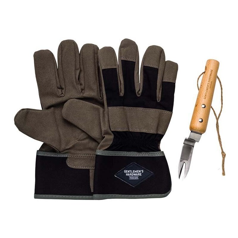 Záhradnícky set Gentlemen's Hardware Leather Gloves & Root Lifter 2-pak