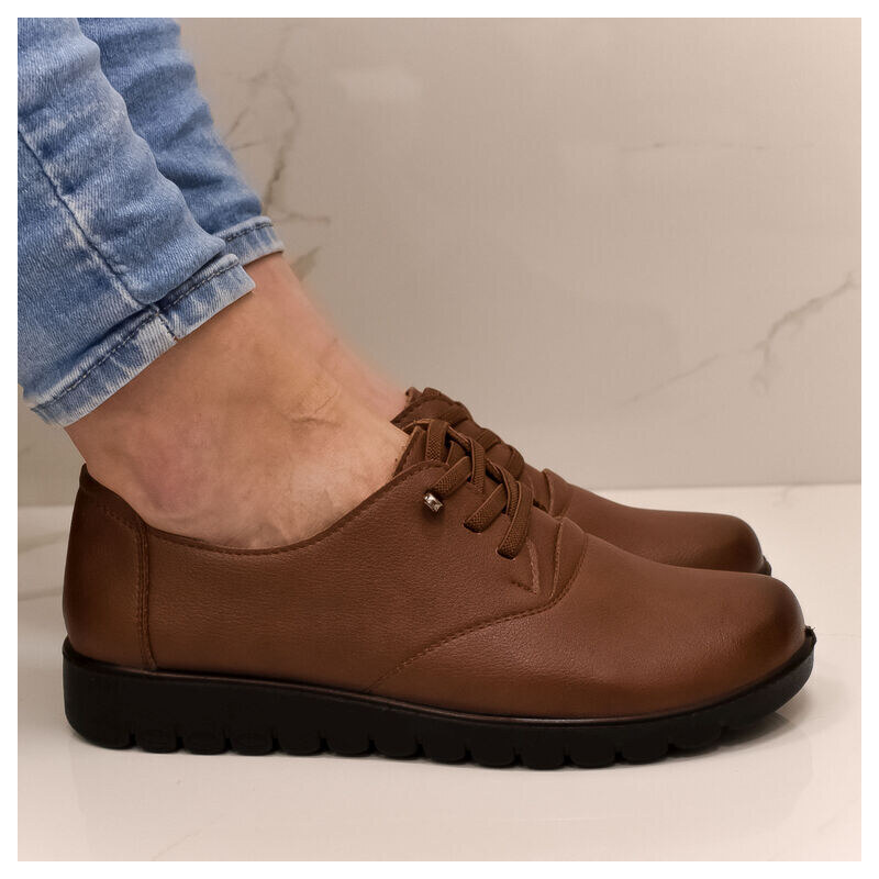 JOHN-C Dámske hnedé poltopánky EMME 49195730