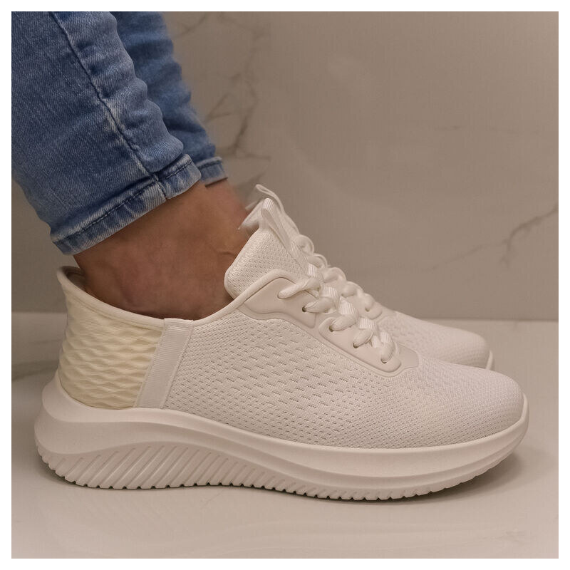 JOHN-C Dámske biele SLIP-ON tenisky CHARLOTTE 49195738