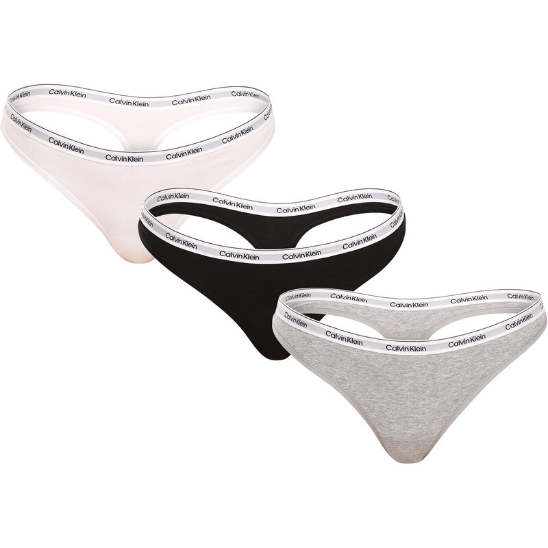 3PACK dámske tangá Calvin Klein viacfarebné (QD5209E-MPI) 49203950