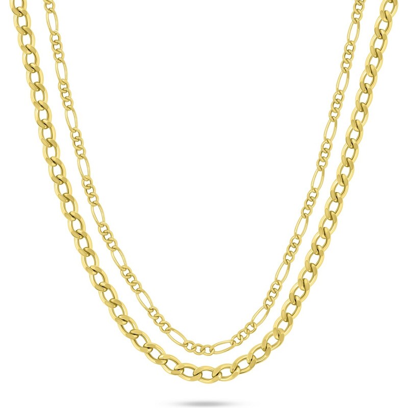 Brilio Silver Jemný dvojitý pozlátený náhrdelník NCL142Y 66592145