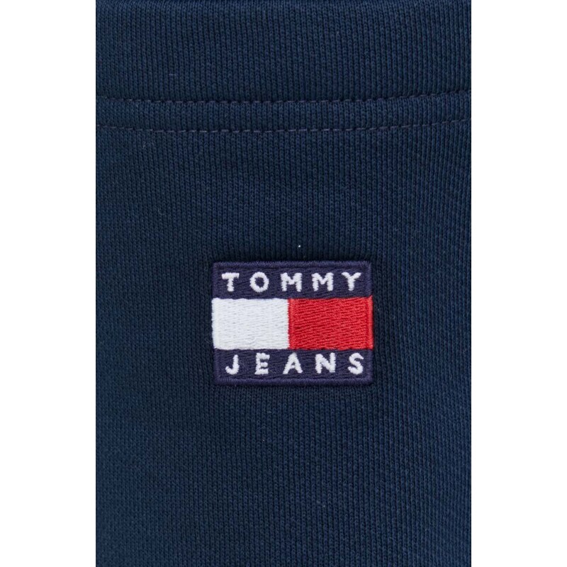 Bavlnené šortky Tommy Jeans tmavomodrá farba, DM0DM18479