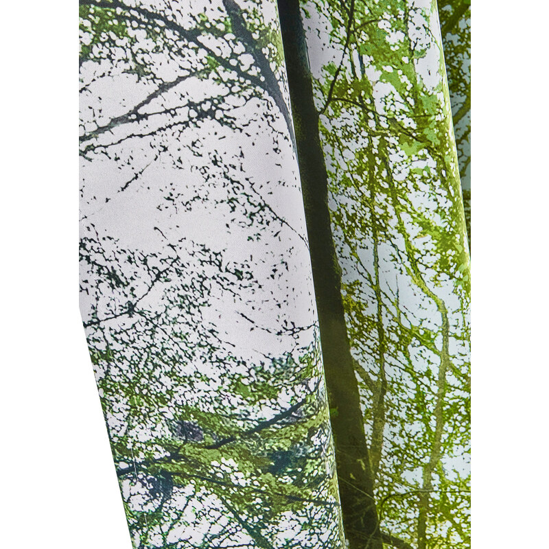 bonprix Zatemňovací záves s potlačou lesa (1 ks), farba zelená