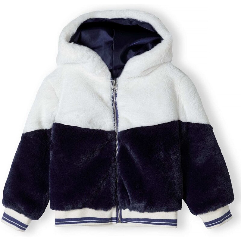 MINOTI Zimná bunda čierna / biela ako vlna 54280835