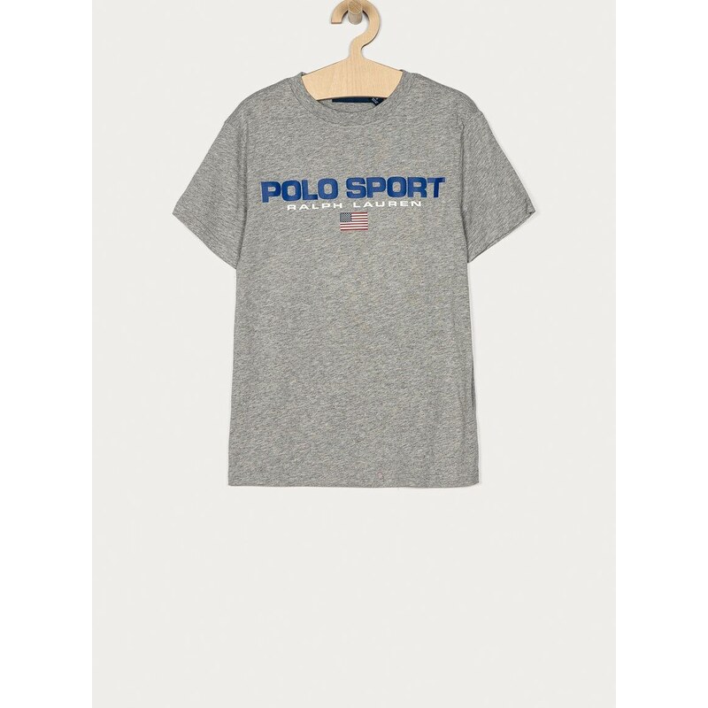 Detské tričko Polo Ralph Lauren šedá farba