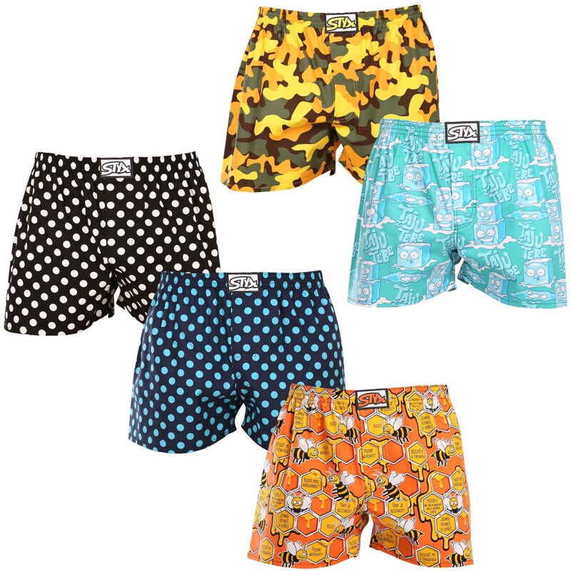 5PACK pánske trenky Styx art klasická guma viacfarebné (5A1590147) 49221507