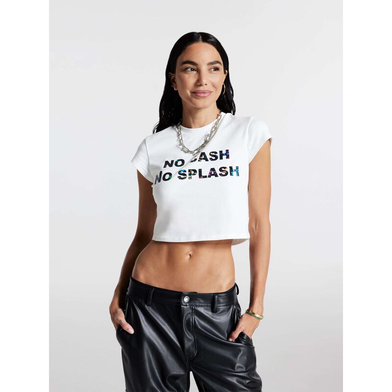 ABOUT YOU x Chiara Biasi Tričko Romy sivá / čierna / biela 50490952