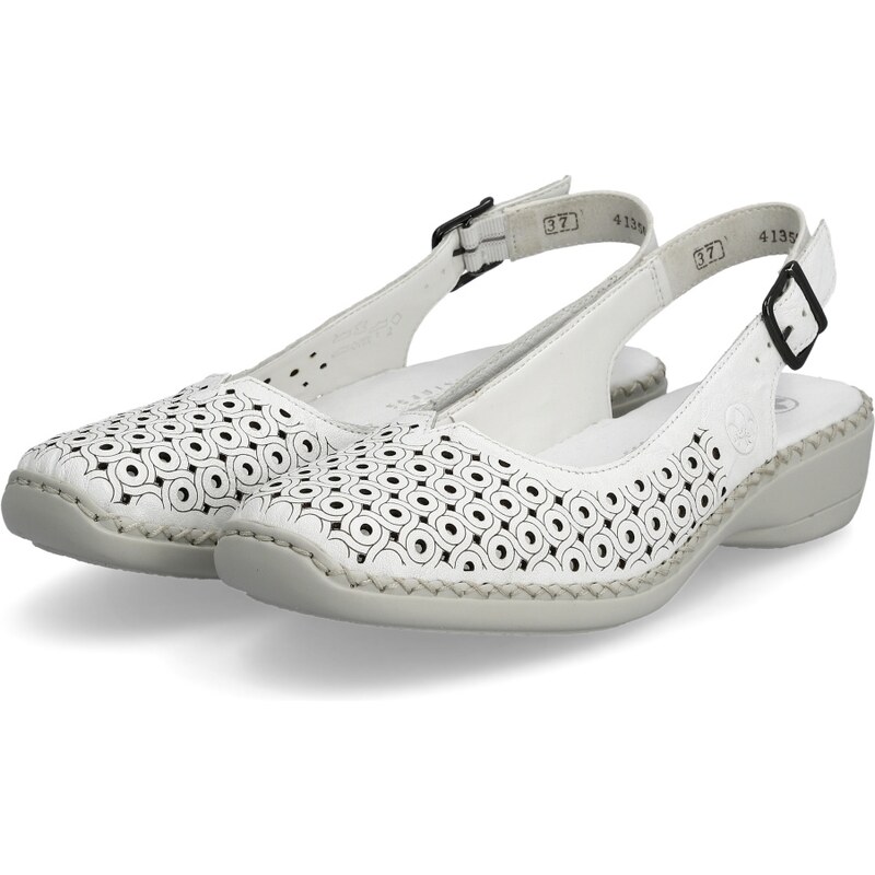 Dámske sandále RIEKER 41350-80 biela S4