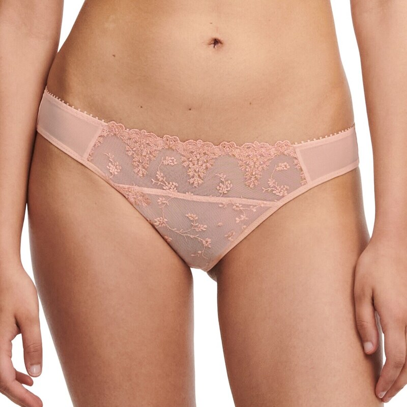 Slipové nohavičky z dvojfarebného vyšívaného tylu White nights 49240163