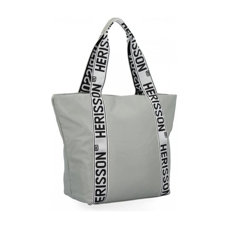 Herisson Veľká dámska nylonová shopper kabelka cez rameno svetlo 49239604
