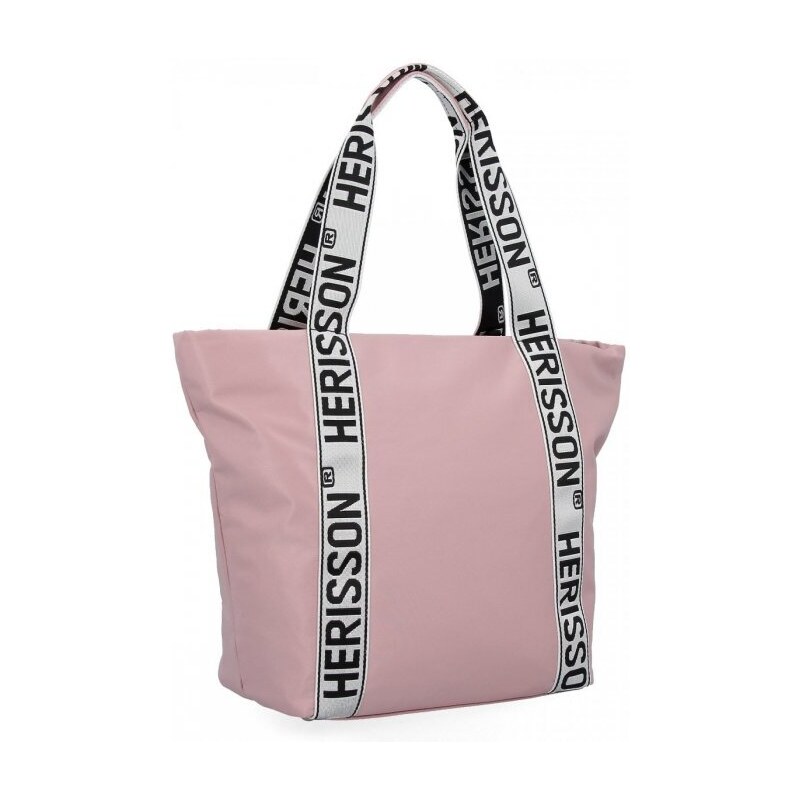 Herisson Veľká dámska nylonová shopper kabelka cez rameno svetlo 49239601