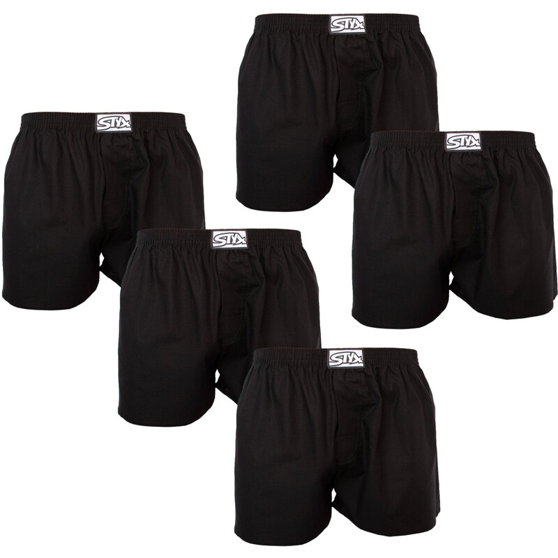 5PACK pánske trenky Styx klasická guma čierné (5A0960) 58455156