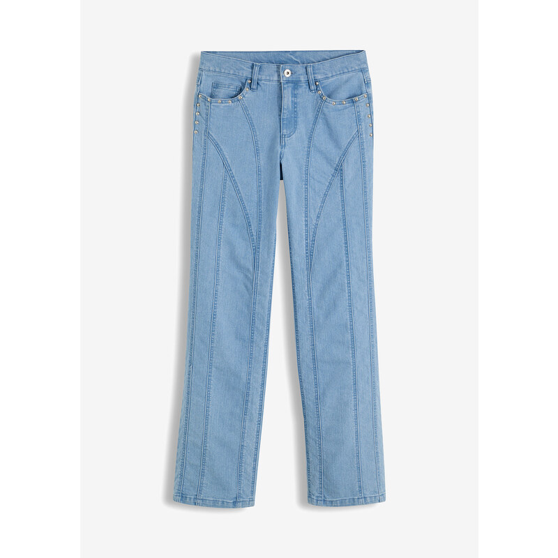 bonprix Dekoratívne džínsy, farba modrá